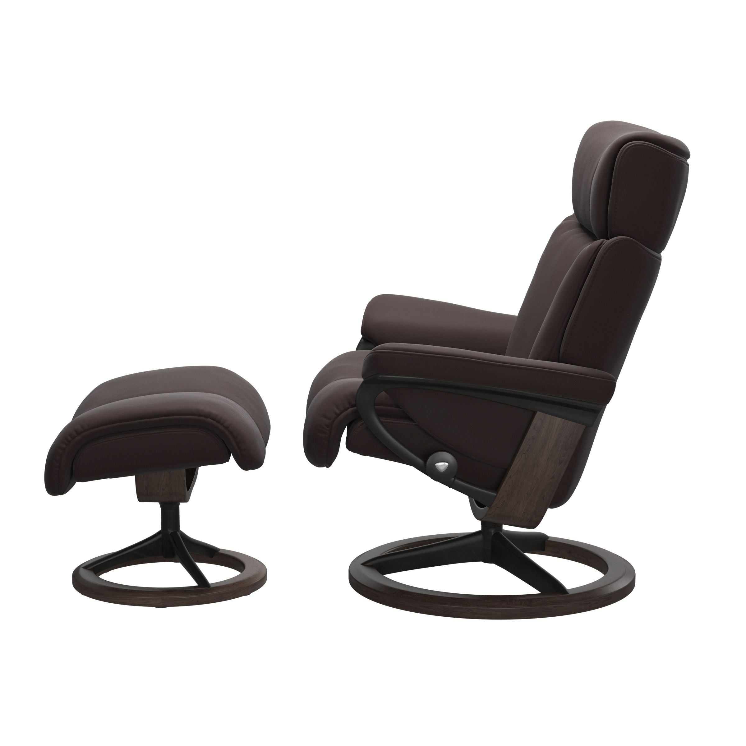 Stressless® Magic (M) Signature Base Recliner with Ottoman
