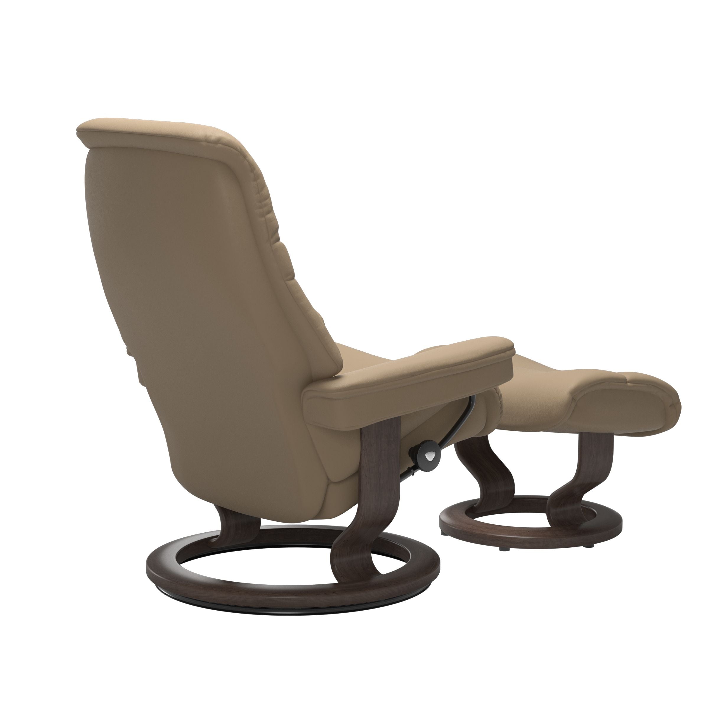 Stressless® Sunrise (M) Classic Base Recliner with Ottoman