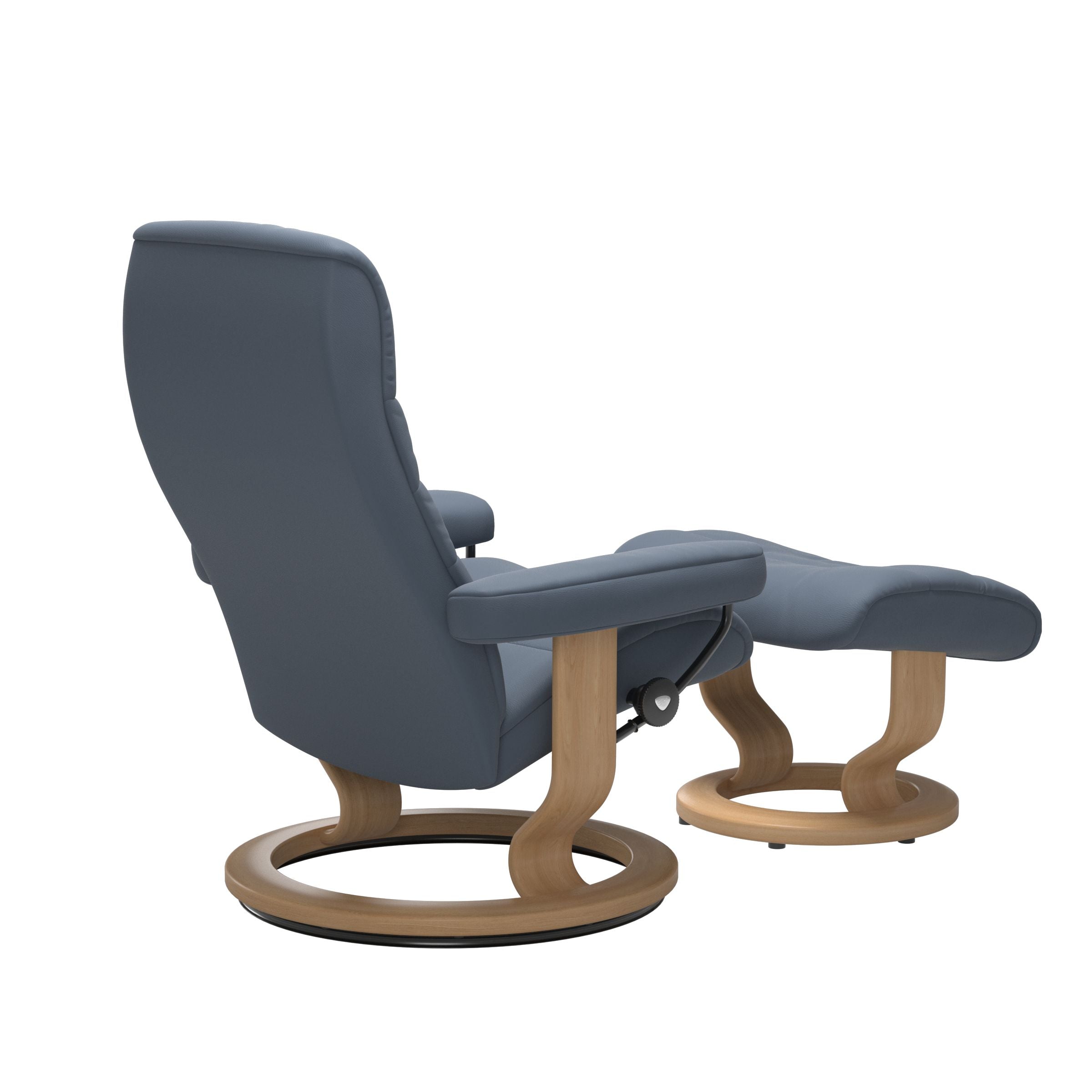 Stressless® Opal (M) Classic Base Recliner with Ottoman