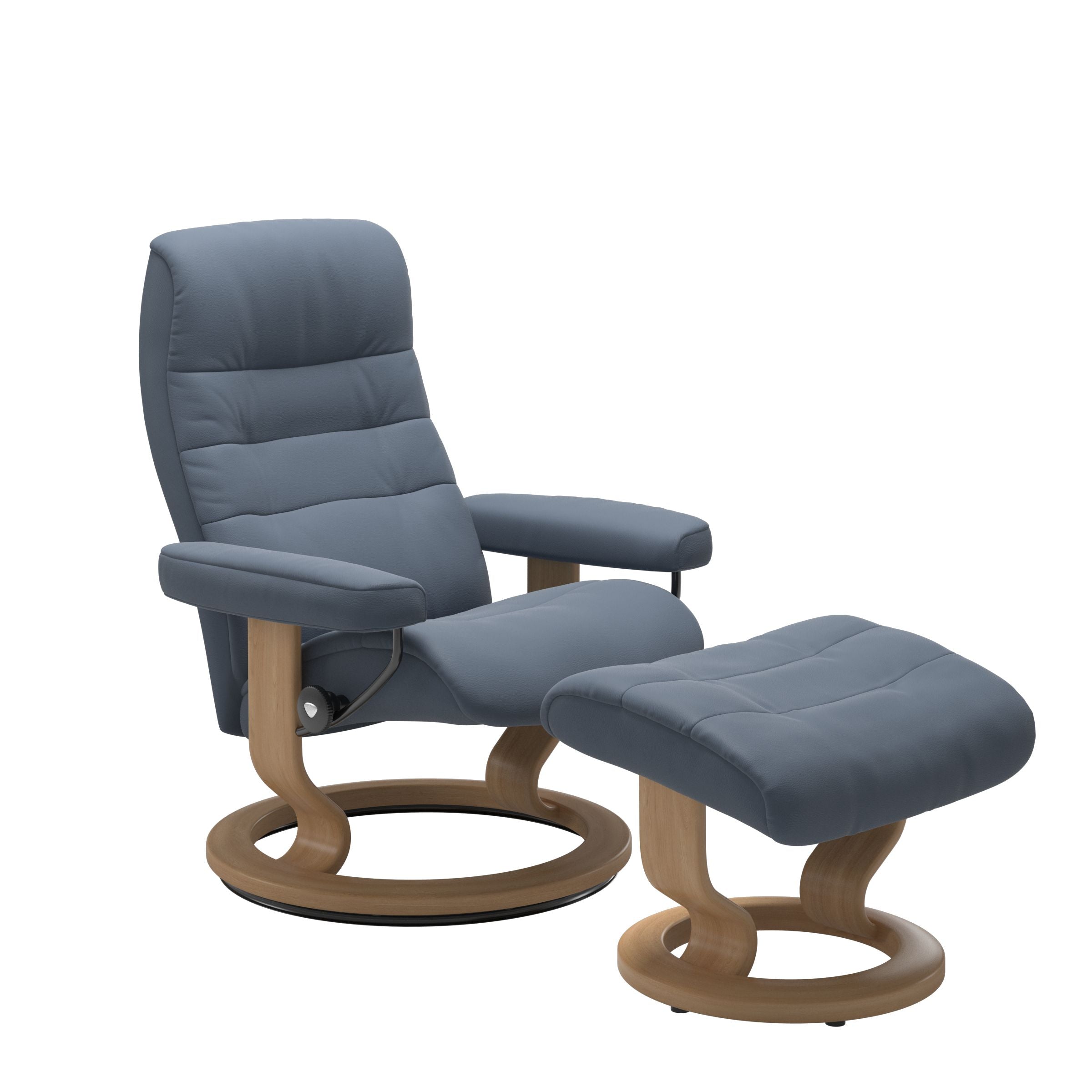 Stressless® Opal (M) Classic Base Recliner with Ottoman