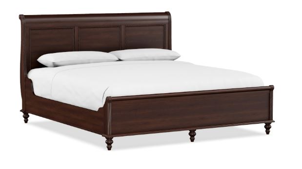 King Sleigh Bed W/Low Footboard