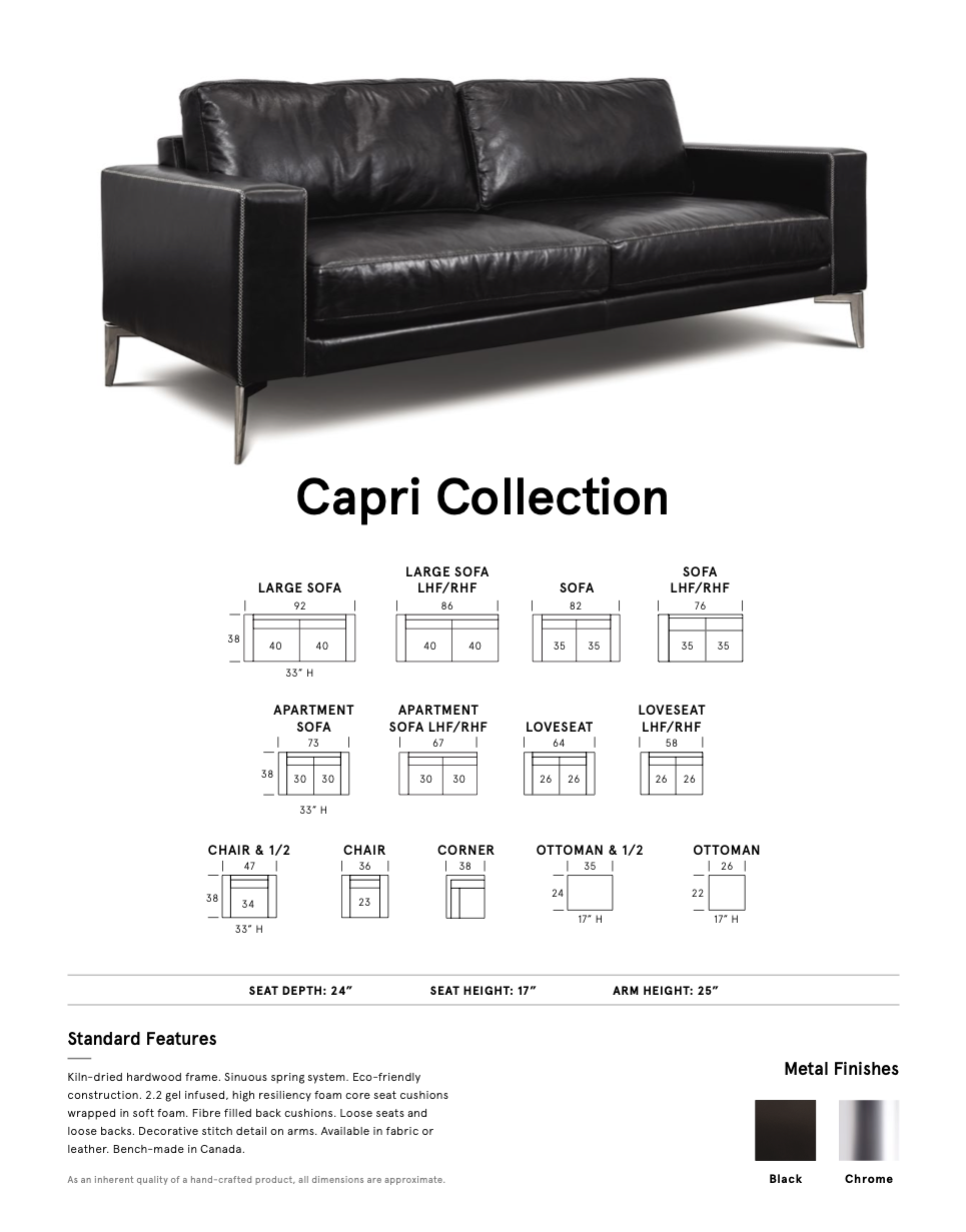 Capri Sofa Collection