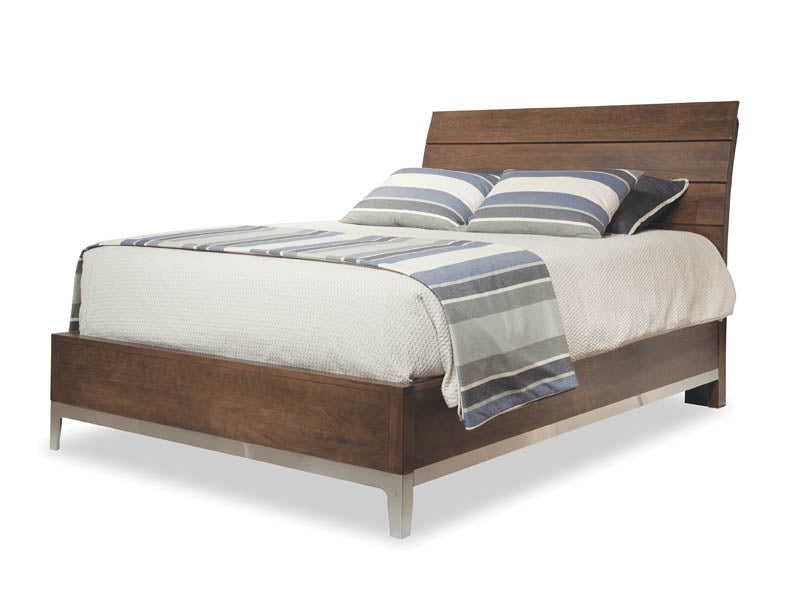 King Wood Plank Bed