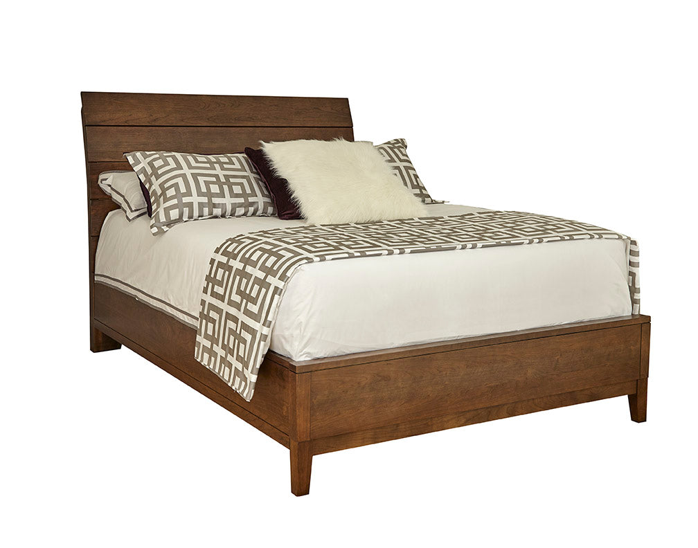 King Wood Plank Bed