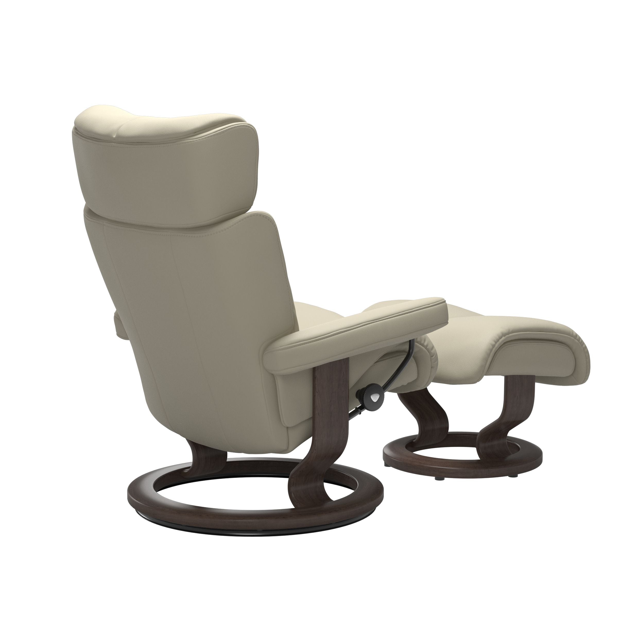 Stressless® Magic (M) Classic Base Recliner with Ottoman