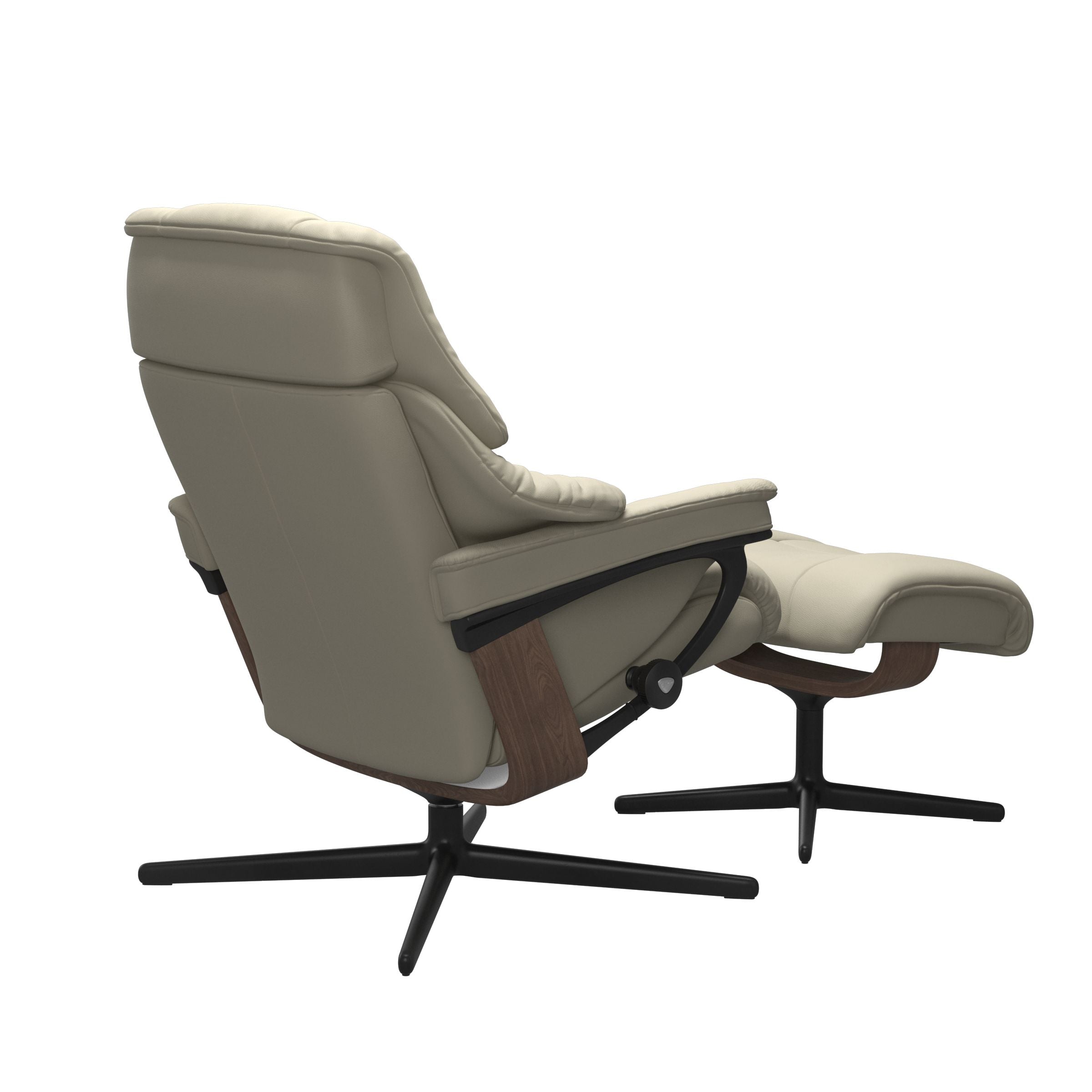 Stressless® Reno (M) Cross Base Recliner with Ottoman