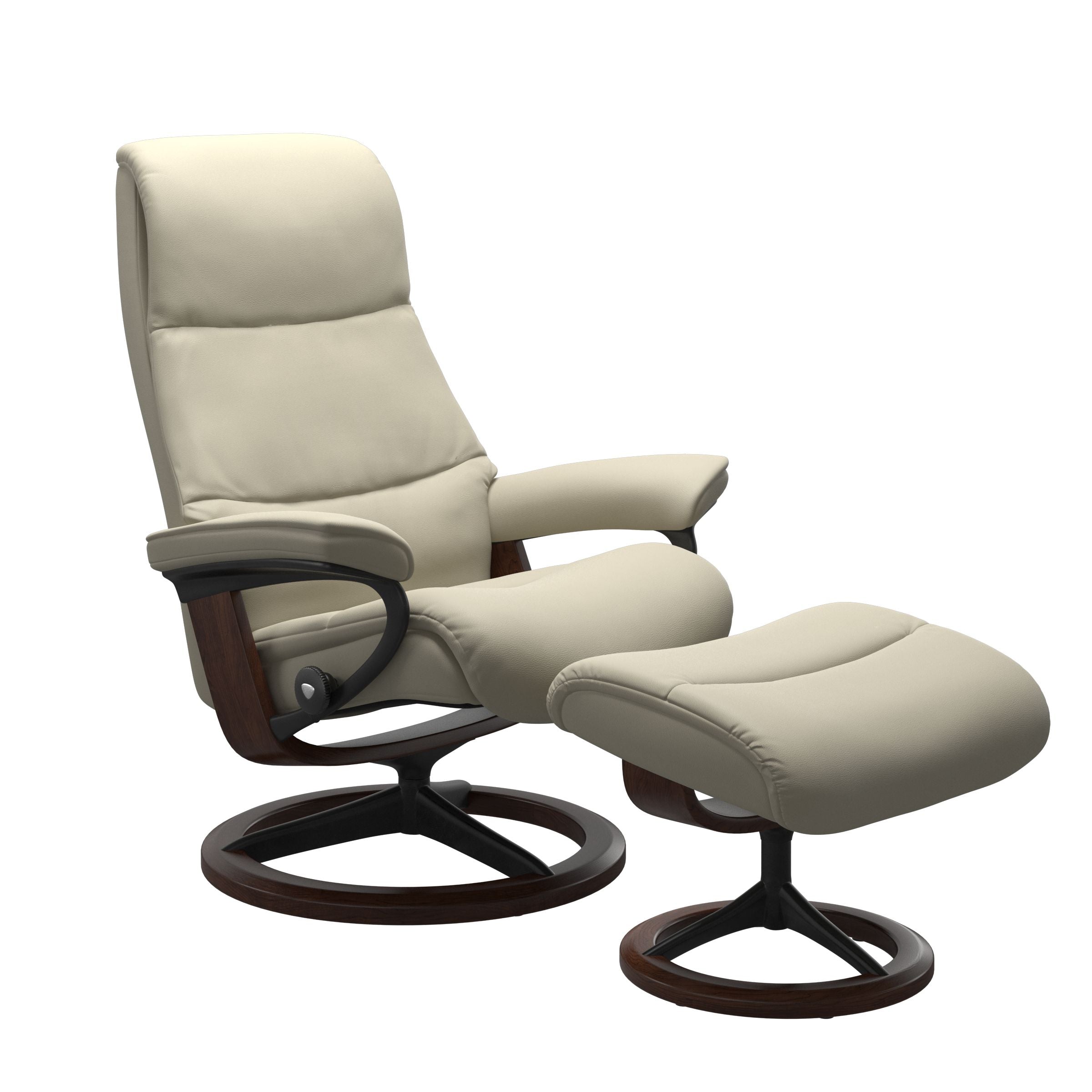 Stressless® View (M) Signature Base Recliner with Ottoman