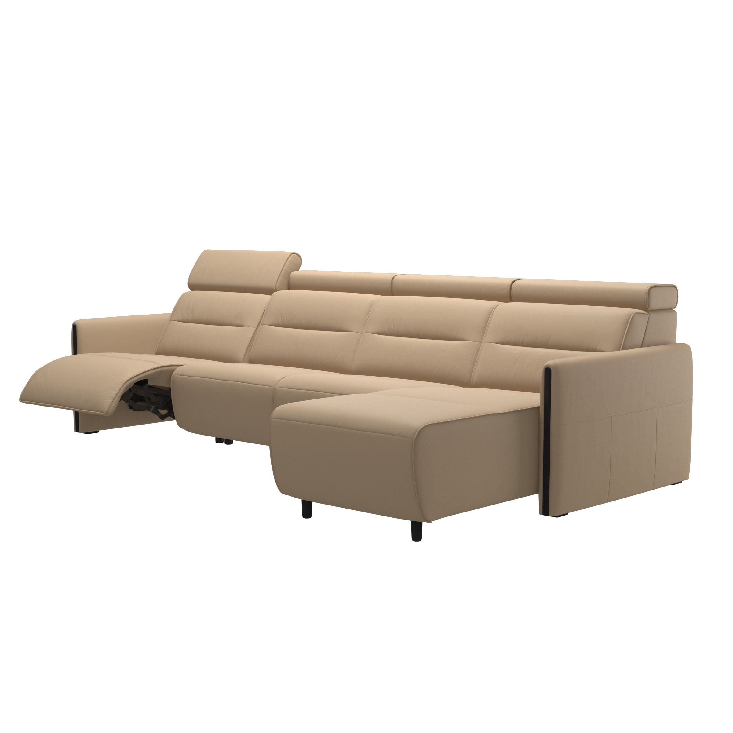 Stressless® Emily Wood 3 seater Power left with Long Seat (M)