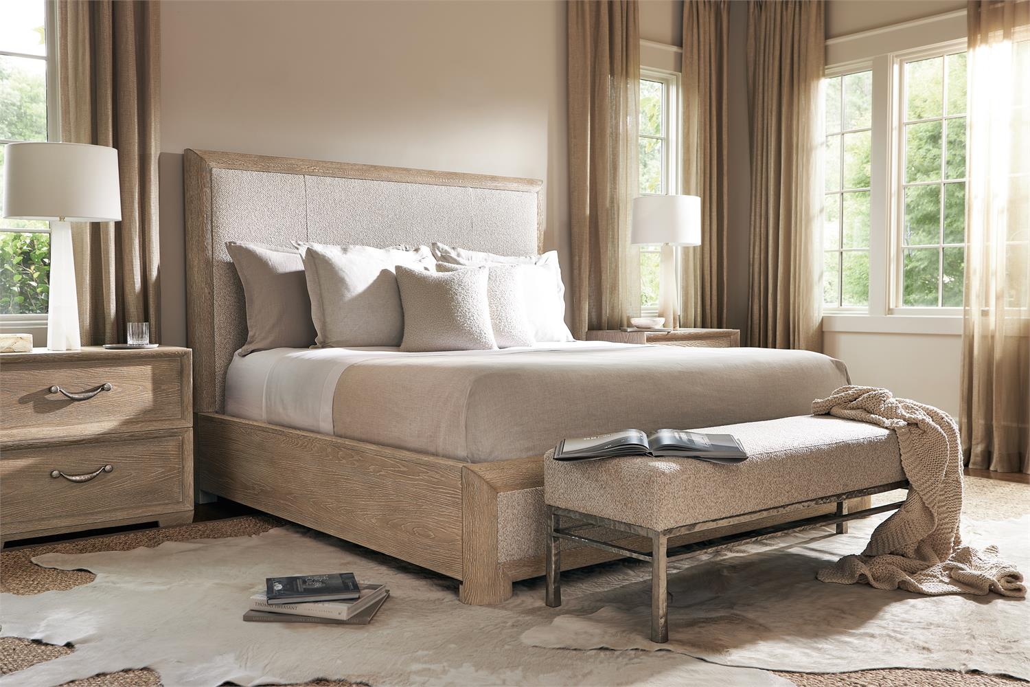 Aventura Upholstered Panel Bed