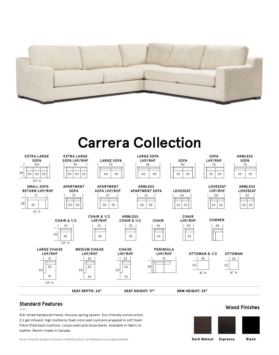 Carerra Sofa Collection