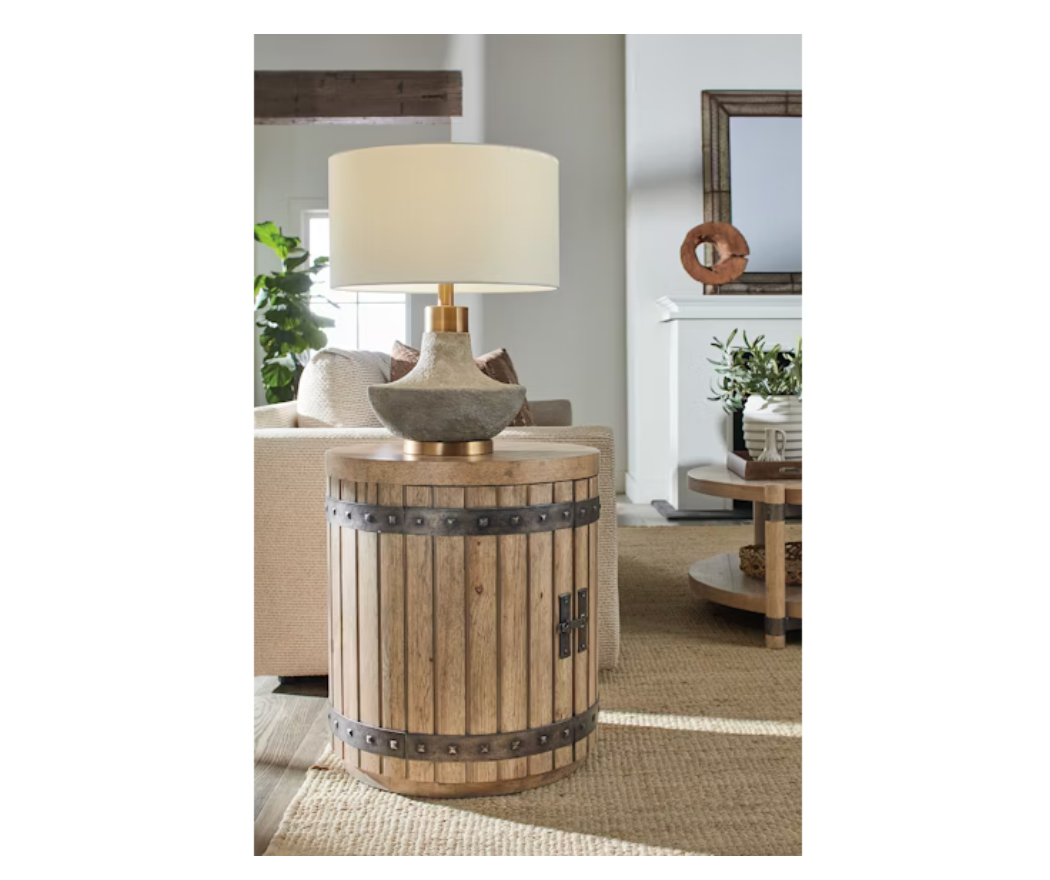 Vineyard Row Wine Barrel End Table