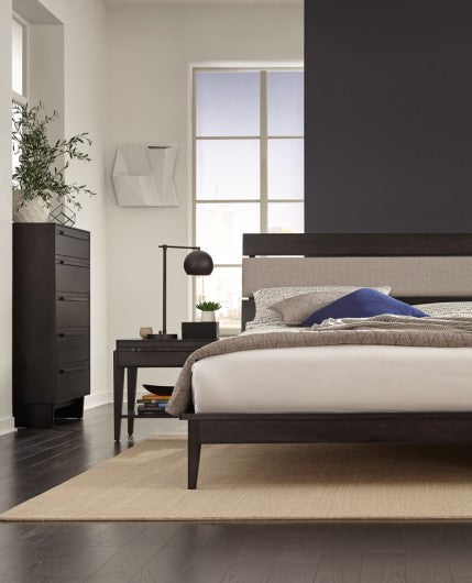 Camber Upholstered Bed with Euro Footboard