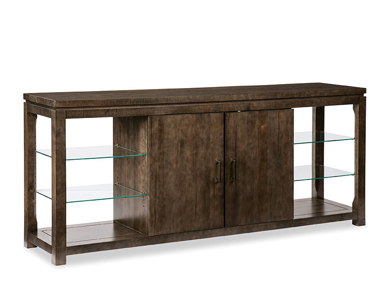 Glass Shelf Console Cabinet